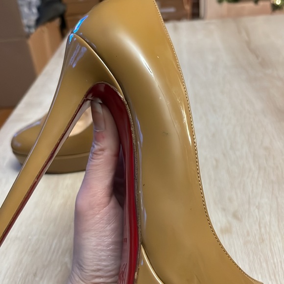 Louboutin Bianca 140MM Camel Patent - 37 - Picture 10 of 12